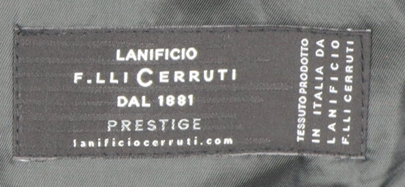 Lanificio Cerruti Men's Black Blazer, Short Fit, 42S