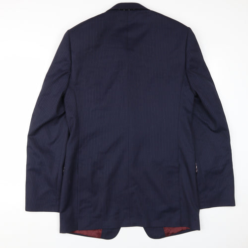 Marks and Spencer Men's Blue 38 Extra Long Wool Blazer