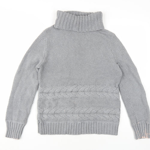 Jones New York Women's Grey Roll Neck Pullover Jumper L