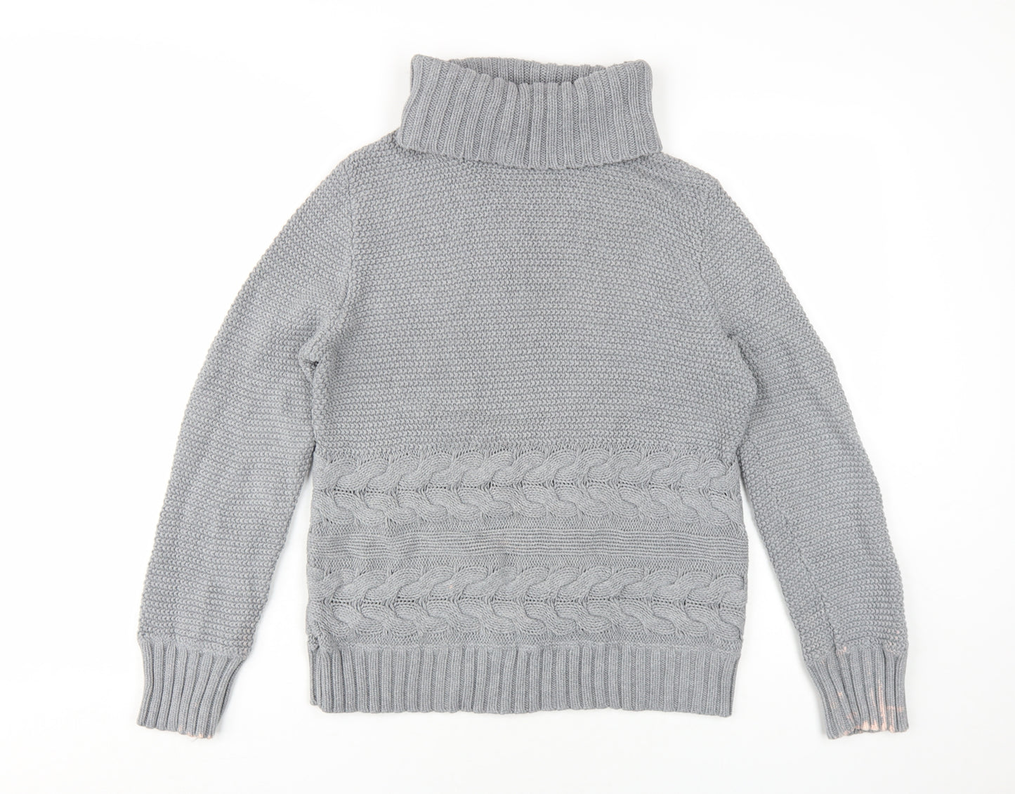 Jones New York Women's Grey Roll Neck Pullover Jumper L