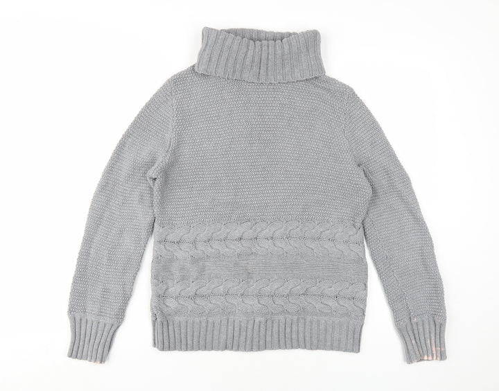 Jones New York Women's Grey Roll Neck Pullover Jumper L