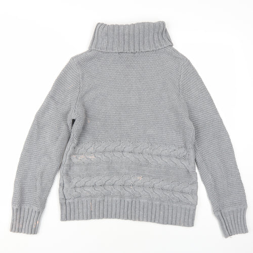 Jones New York Women's Grey Roll Neck Pullover Jumper L