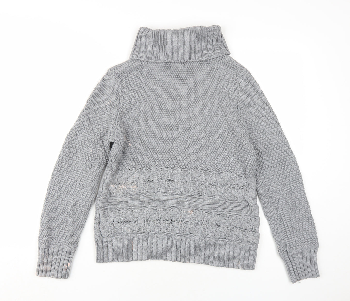 Jones New York Women's Grey Roll Neck Pullover Jumper L