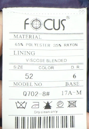 Focus Men's Black Suit Waistcoat Size 42R