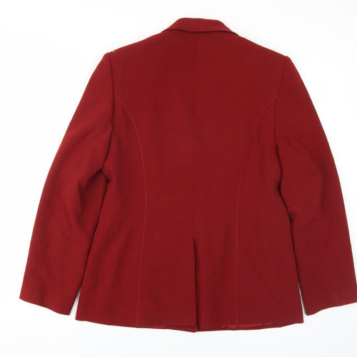 Jacques Vert Women's Red Blazer, Size 12, Formal Workwear