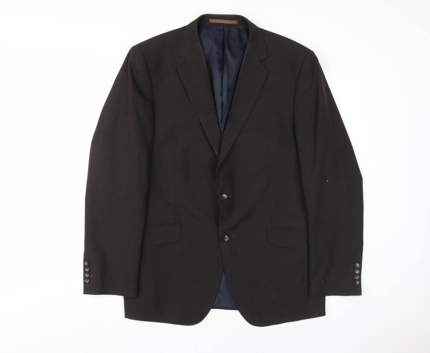 Marks and Spencer Men's Brown Blazer 42R, Two-Button, Single-Vent