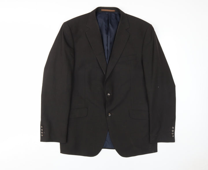 Marks and Spencer Men's Brown Blazer 42R, Two-Button, Single-Vent