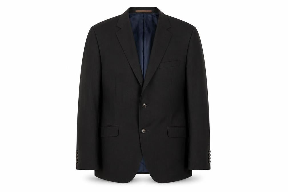 Front view of Marks & Spencer Men's Brown Blazer 42R, Two-Button, Single-Vent