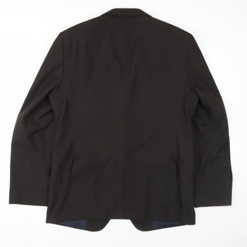Marks and Spencer Men's Brown Blazer 42R, Two-Button, Single-Vent