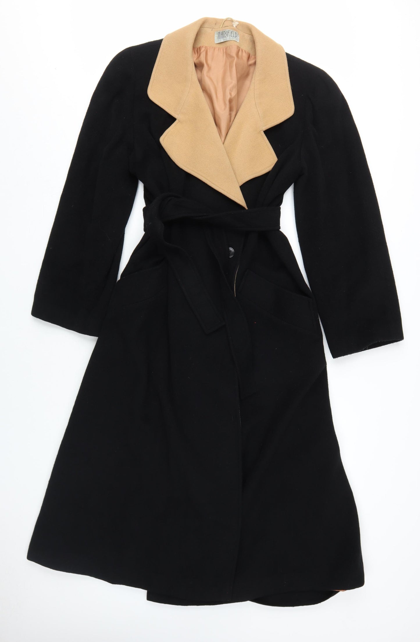 Mansfield Women's Black Overcoat Size 12 Long Sleeve