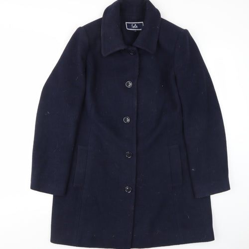 Isle Women's Blue Overcoat Size 12 Regular Fit