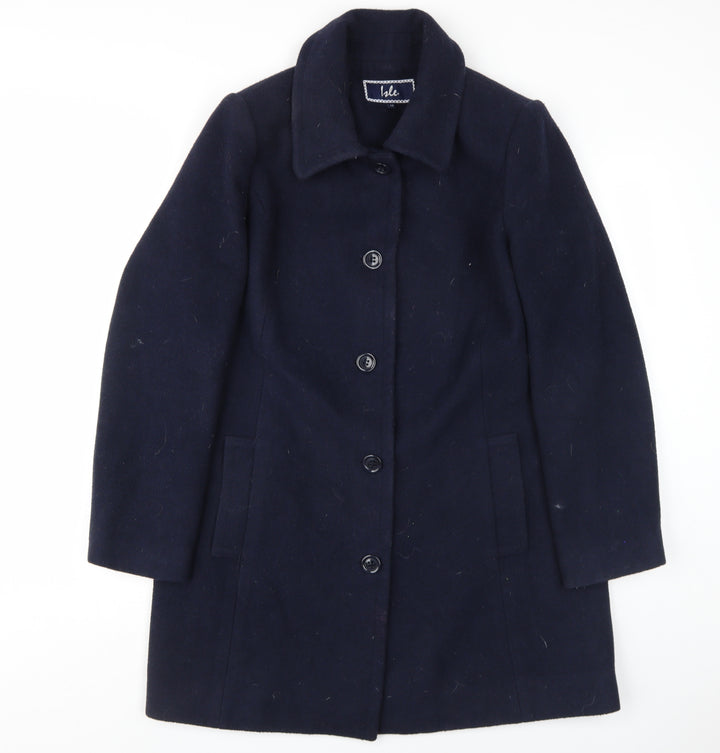 Isle Women's Blue Overcoat Size 12 Regular Fit