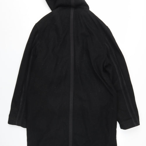 River Island Men's Black Wool Parka Coat Size S