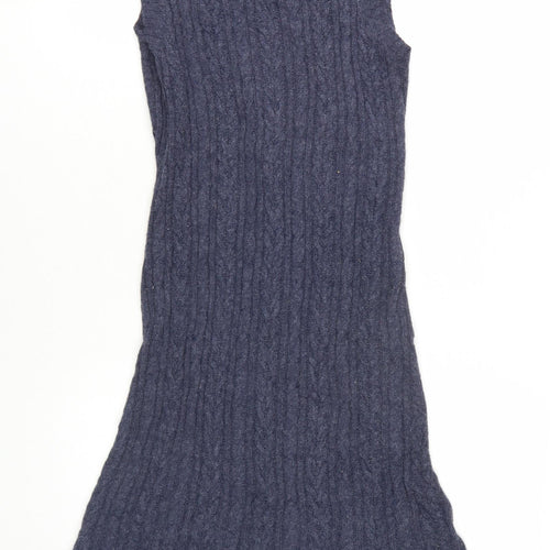 White Stuff Women's Blue Cable-Knit Cardigan Size 10
