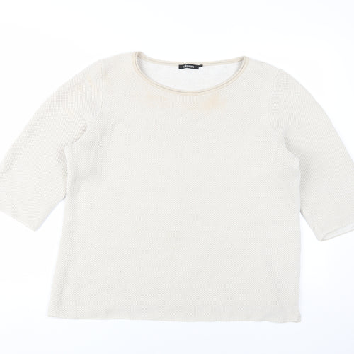 Olsen Women's White Pullover Jumper Size 18 Round Neck