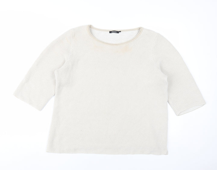 Olsen Women's White Pullover Jumper Size 18 Round Neck