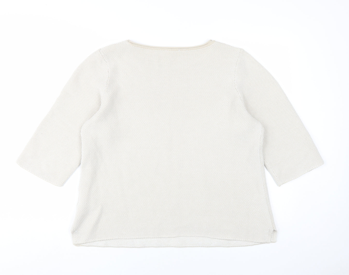 Olsen Women's White Pullover Jumper Size 18 Round Neck