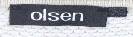 Olsen Women's White Pullover Jumper Size 18 Round Neck