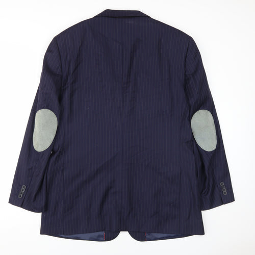 T.M. Lewin Men’s Blue Striped Wool Blazer 42S