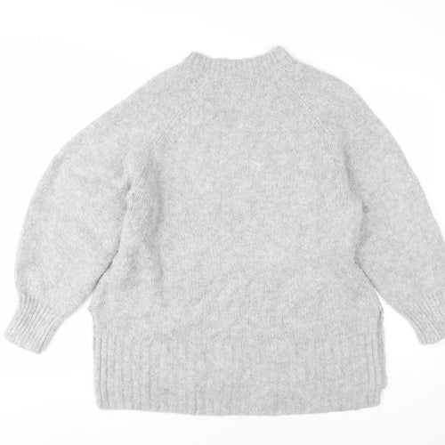 Marks and Spencer Women's Grey V-Neck Pullover Jumper Size 12