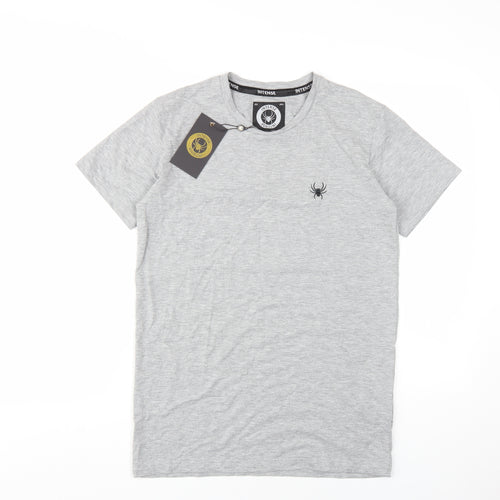 Intense Men's Grey Short Sleeve T-Shirt - Size S