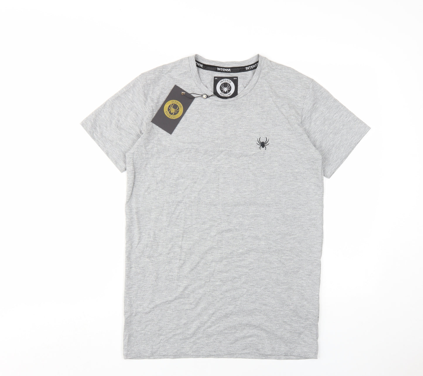 Intense Men's Grey Short Sleeve T-Shirt - Size S