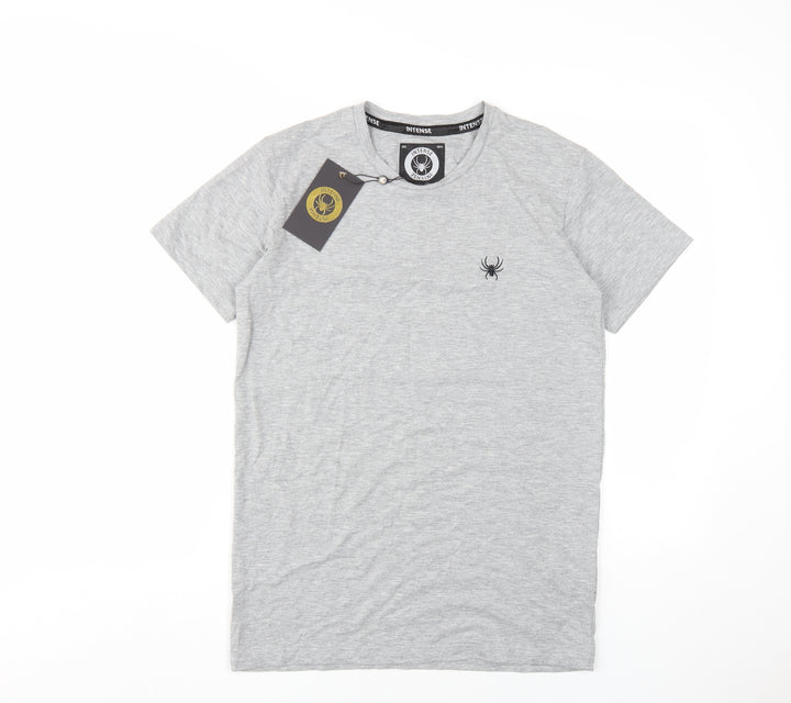 Intense Men's Grey Short Sleeve T-Shirt - Size S