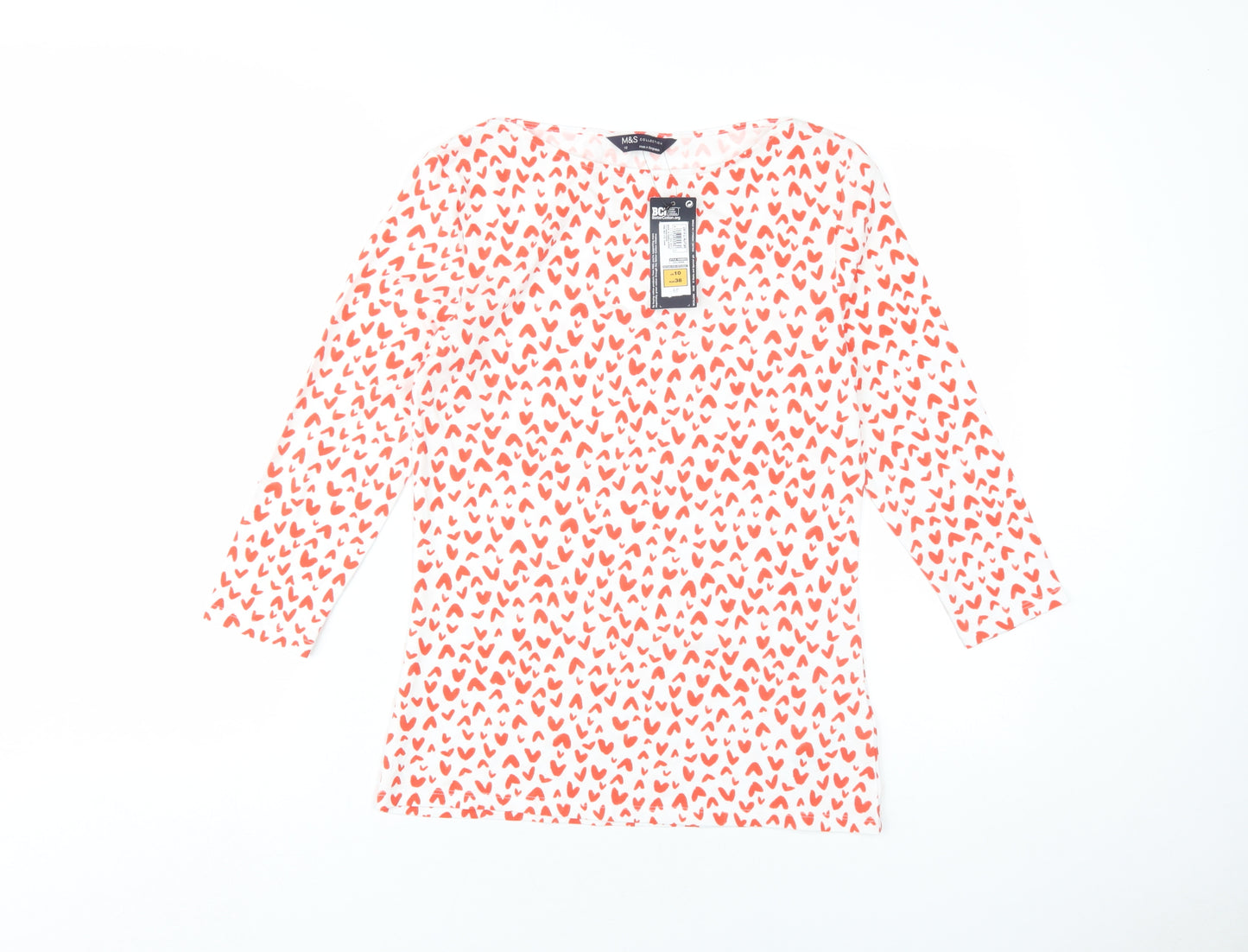 Marks and Spencer Women's Pink T-Shirt Size 10