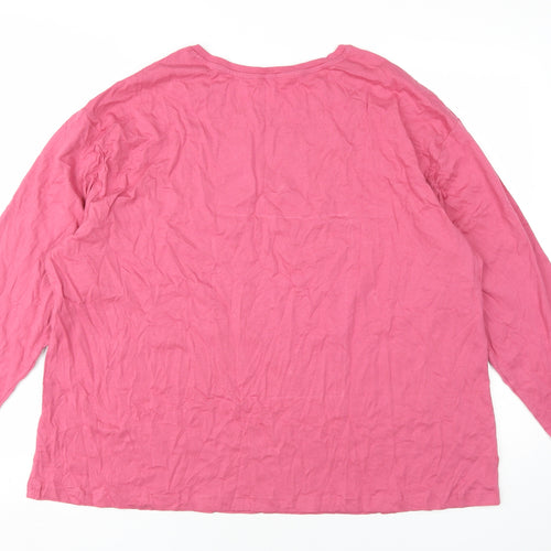 Marks and Spencer Women's Pink XL Long Sleeve T-Shirt