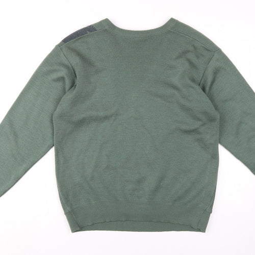 Gabicci Men's Green V-Neck Pullover Jumper, M