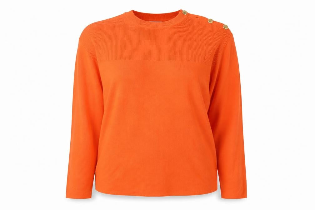 Front view of Marks & Spencer Women’s Orange Pullover M