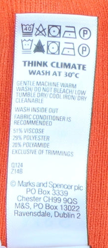 Marks and Spencer Women’s Orange Pullover M