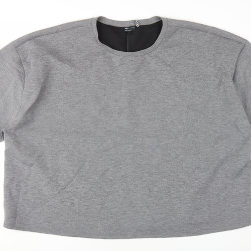 ASOS Women Grey Basic T-Shirt UK 30 Relaxed Fit