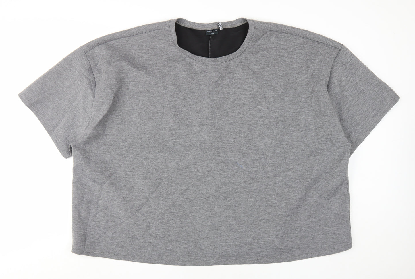 ASOS Women Grey Basic T-Shirt UK 30 Relaxed Fit