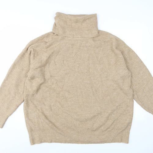 New Look Women's Beige Roll Neck Pullover Jumper - M