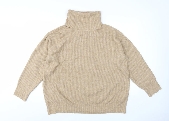 New Look Women's Beige Roll Neck Pullover Jumper - M