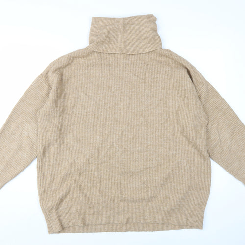 New Look Women's Beige Roll Neck Pullover Jumper - M