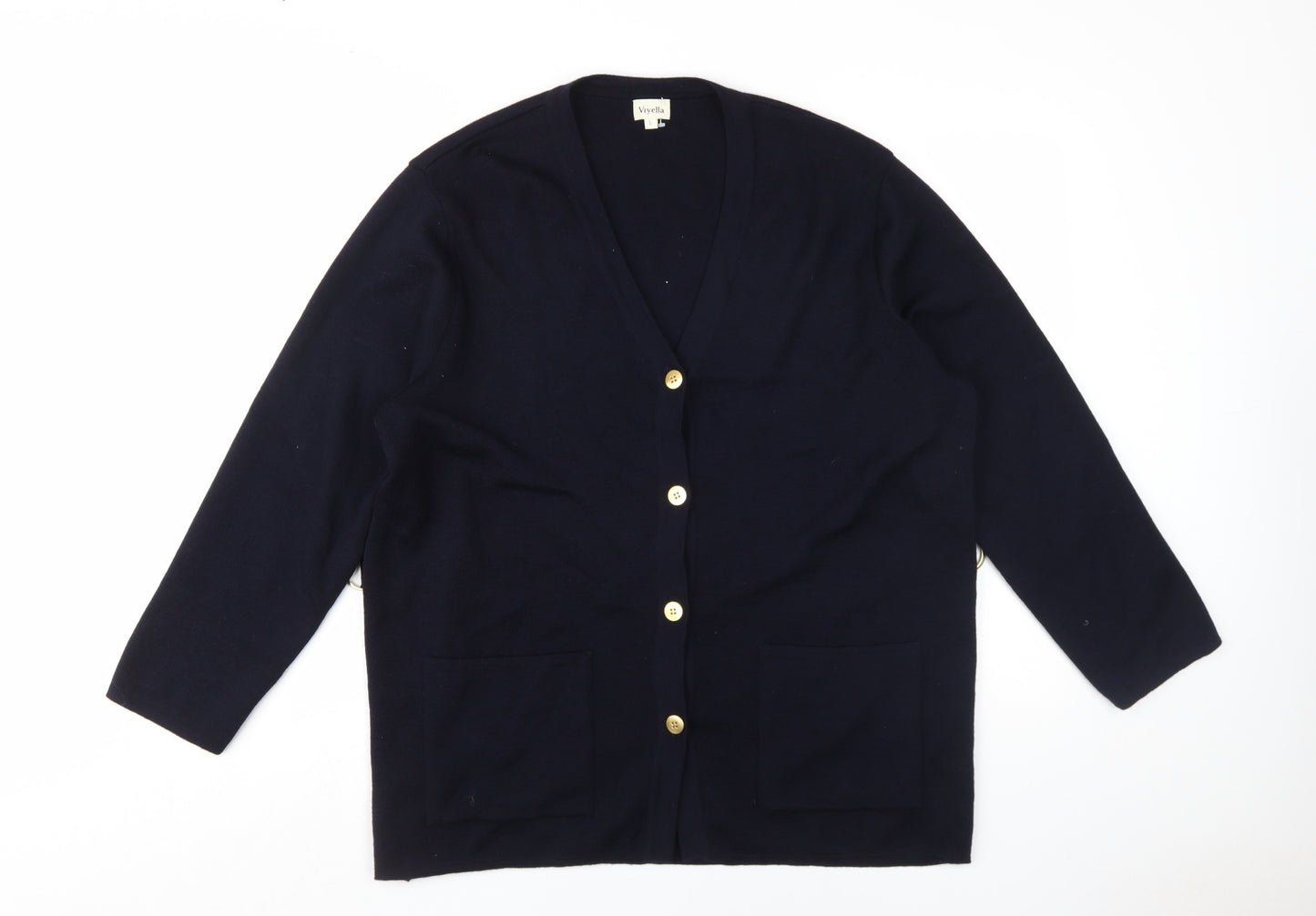 Viyella Women's Blue Cardigan L - Merino Wool