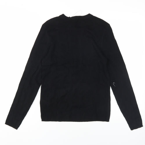 Marks and Spencer Women's Black Jumper, Size 12, Crew Neck