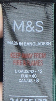 Marks and Spencer Women's Black Jumper, Size 12, Crew Neck
