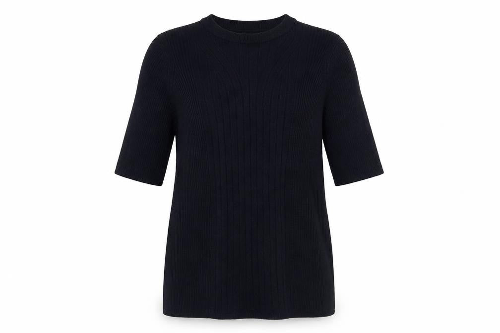 Front view of Marks & Spencer Women's Black Cable-Knit Pullover