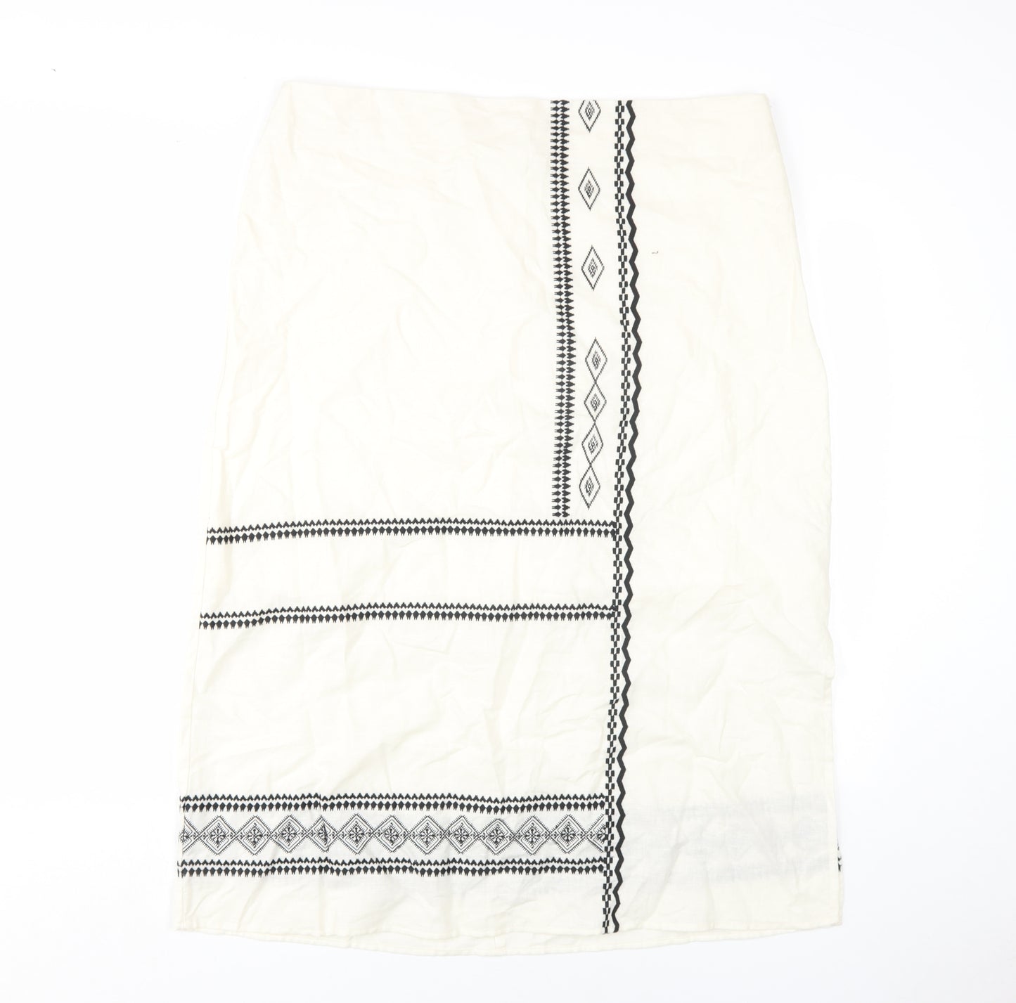 Marks and Spencer Women Ivory Straight Skirt Size 18