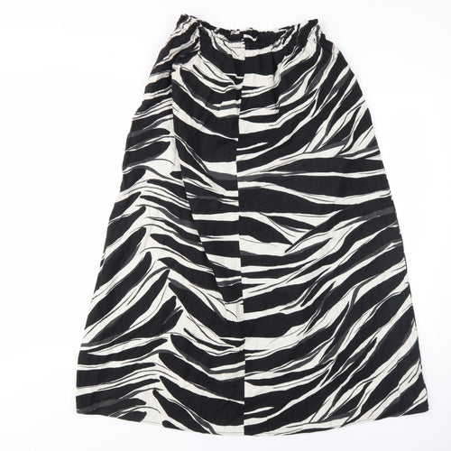 H&M Women's Black & White Animal Print Skirt, Size S