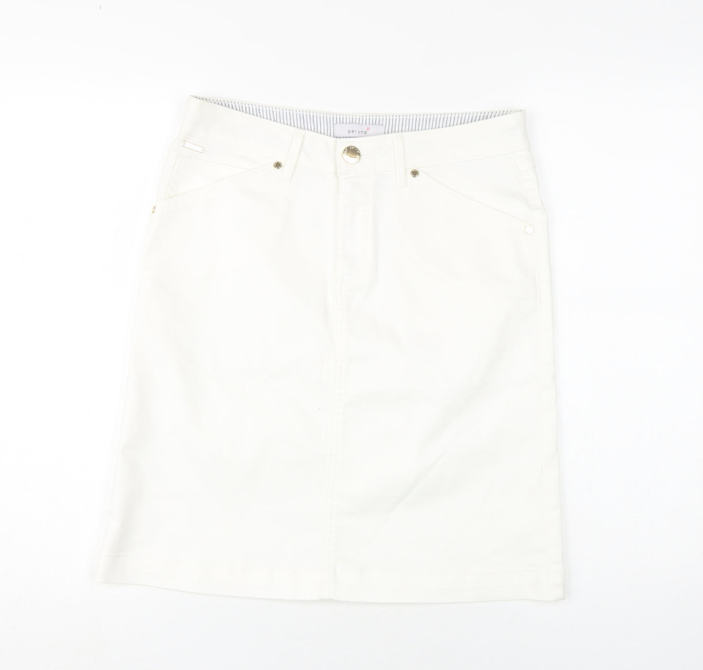 Marks and Spencer Women's Ivory Knee Length Pencil Skirt