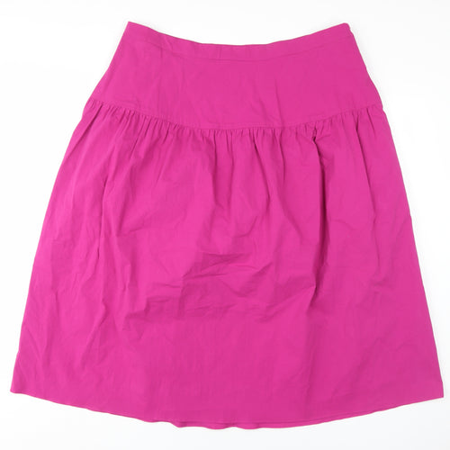 Marks and Spencer Women's Pink A-Line Skirt Size 18 Petite