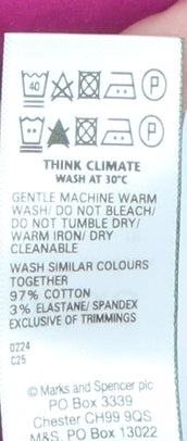 Marks and Spencer Women's Pink A-Line Skirt Size 18 Petite