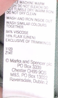 Marks and Spencer Women's Midi A-Line Skirt Size 14 Green