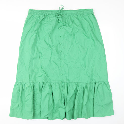 Marks and Spencer Women's Green Peasant Skirt Size 20