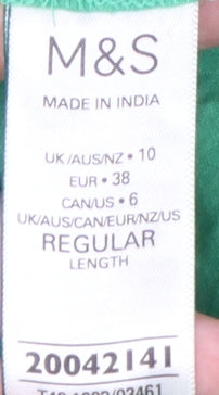 Marks and Spencer Green Midi Peasant Skirt, Size 10