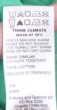 Marks and Spencer Green Midi Peasant Skirt, Size 10